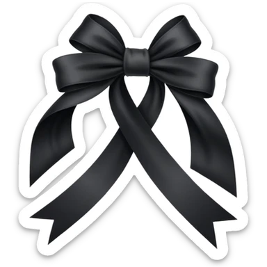 Lazo negro de luto sticker
