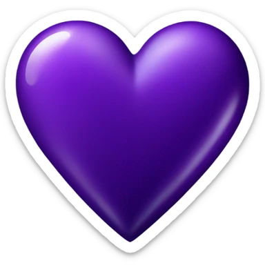 Dark Purple Heart sticker