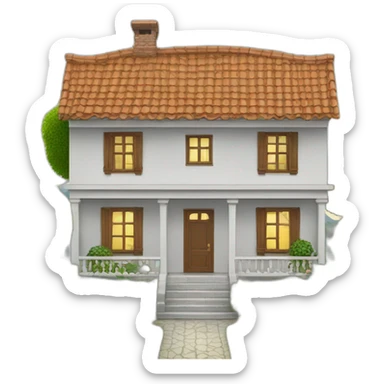 Casa con jardín sticker