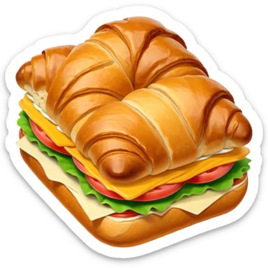 croissant sandwich sticker
