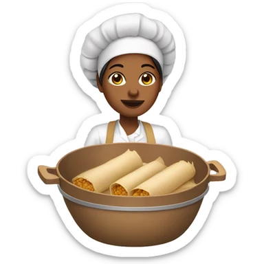 Vanessa making tamales sticker