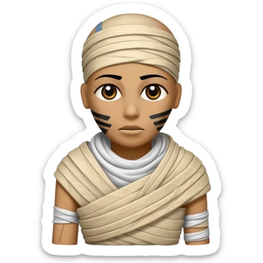 halloween mummy egyptian blood stains  sticker