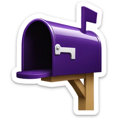Dark Purple Mailbox sticker