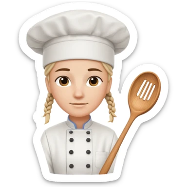 braided haired cook sticker