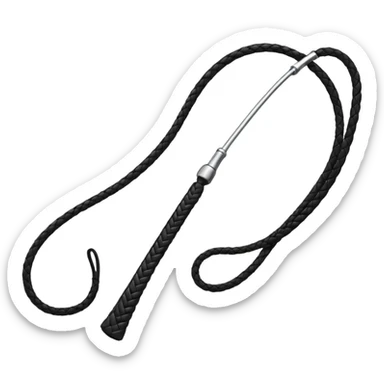 black whip simple style sticker