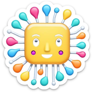 depict the concept of AI in a fun way - not using a robot sticker