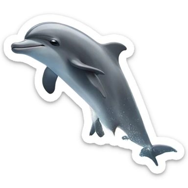 Dolphin doing a backflip sticker