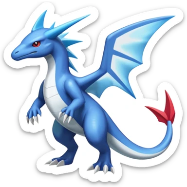 Latios-Latias-Salamence-Salandit-Zekrom-Dialga-Amaura-Palkia-fusion-Fakémon-Pokémon-creature (Full body) sticker