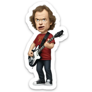 Angus young sticker