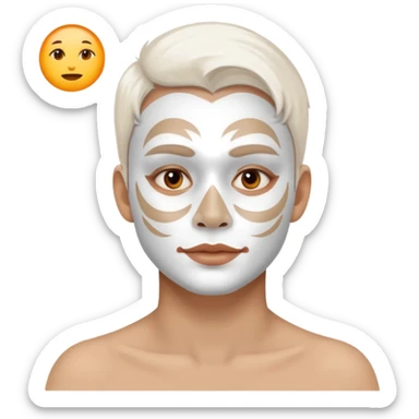 Person with white stuff on there face sticker