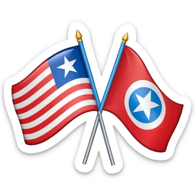 About a emoji flag hack combination with Puerto Rico + North Korea emoji flag combination flag hack as a flag image by photo and flag sticker