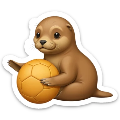 sealion with a ball emoji sticker