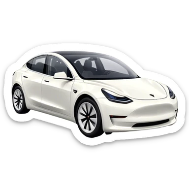 Tesla Model 3 - Tesla (Model Year: 2021) (Iconic colour: White) sticker