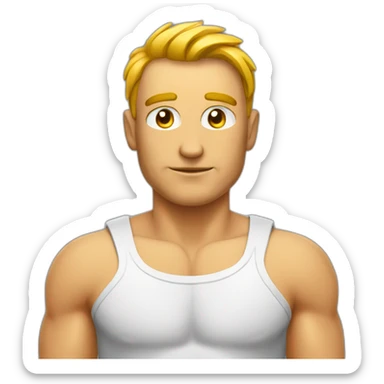 strong guy with linux write on  his chest sticker