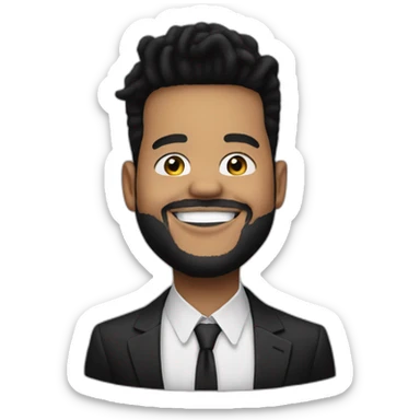The Weeknd smiling with class sticker