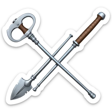 croisement d'un marteaux et d'une hache (en mode duel, qui des deux va gagner) sticker