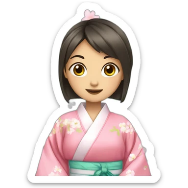 Cure aniime girl in a kimono sticker