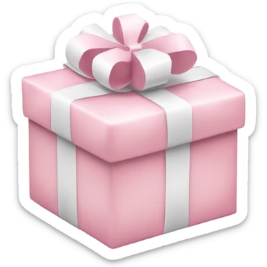 Light pink Christmas gifts under a white Christmas tree  sticker