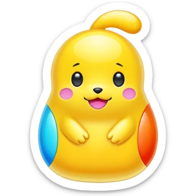 Tamagotchi ios app skeuomorphic sticker