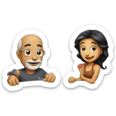 Tome and Jerry from cartoon  sticker