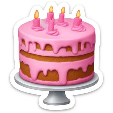 Pink cake sticker