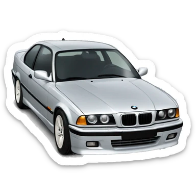 BMW e36 silver  sticker
