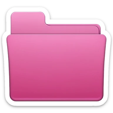 file folder pink without a face sticker