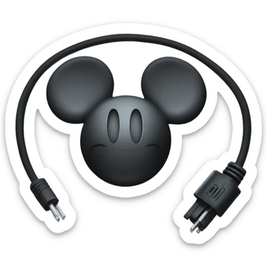 Eletric cable mickie mouse connector sticker
