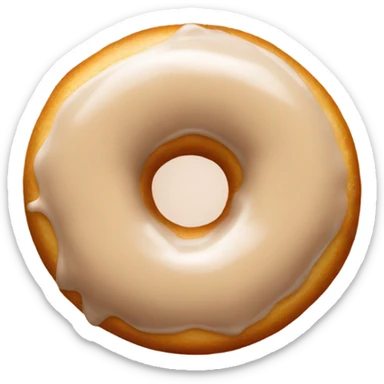 Beige glazed donut  sticker