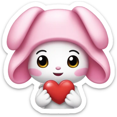 My melody with heart sticker