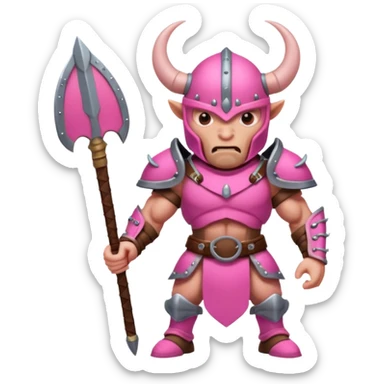 Pink Viking Warrior Ant with armor sticker