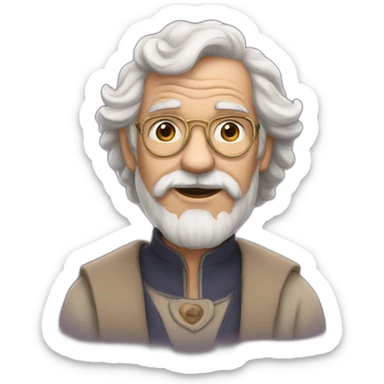 Wise old unshaven lover jrugr sticker