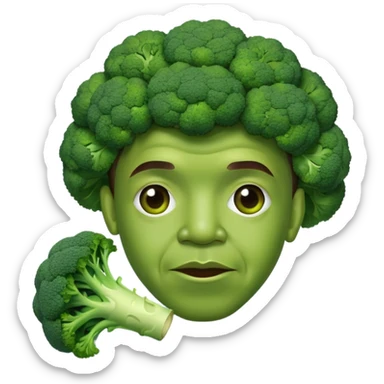 Obama’s face as broccoli sticker