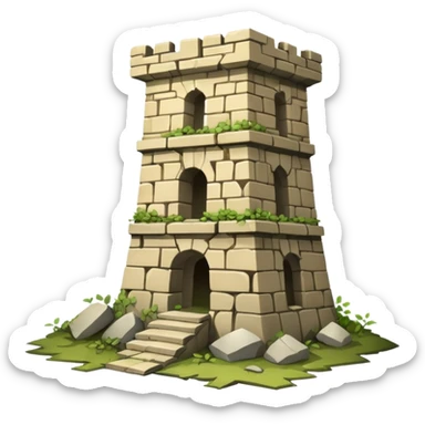 Ruined war tower sticker