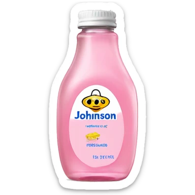 JOHNSON'S Baby oil pink bottle sticker