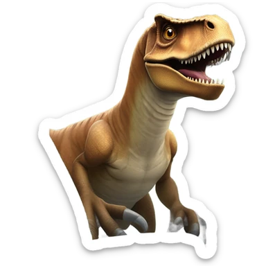 T. Rex driving ambulance ￼ sticker