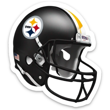 Steelers helmet with logo sticker