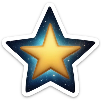 a star sparkling in the universe sticker