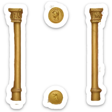 Roman Empire flag with pure red background sticker