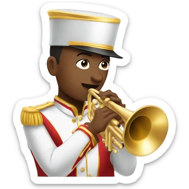 Marching band trumpet player  sticker