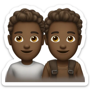 A pair of Travis dark mocha sticker