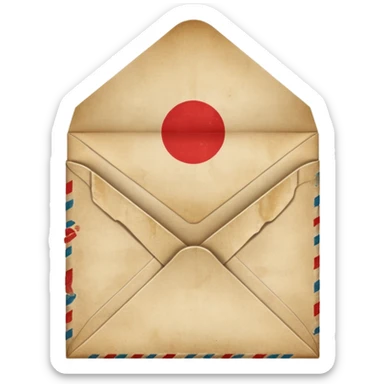 An ancient Japanese envelope sticker