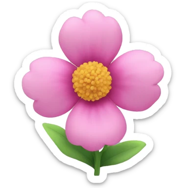 Pink flower  sticker