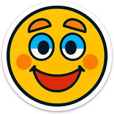 smiling face sticker