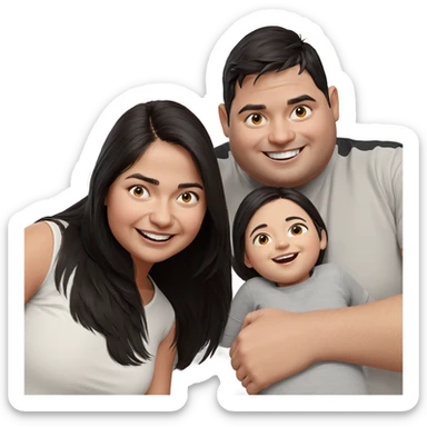 happy family moment together sticker