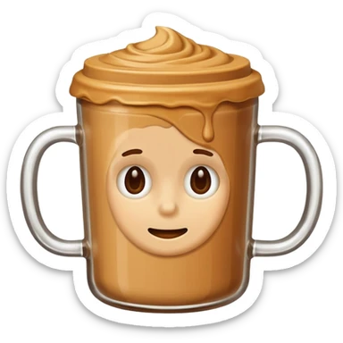 peanut butter coffee sticker