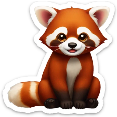 Red panda sticker