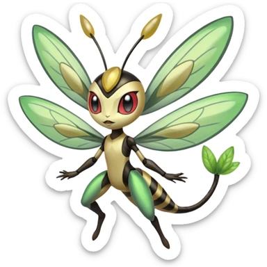 Meloetta-Beedrill-Celebi-fusion sticker