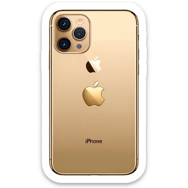 Gold iPhone 16 Pro Max, replace apple logo with cross backview sticker