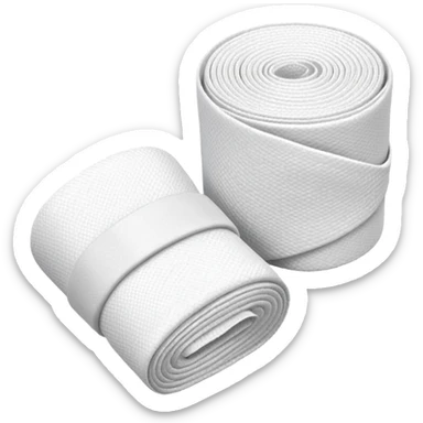 boxing hand wraps object icon, rolled athletic bandage for hands, white fabric texture, sporty combat gear, clean detailed look, 3D cartoon, mobile game icon style, centered, clean background, no text, no watermark
 sticker